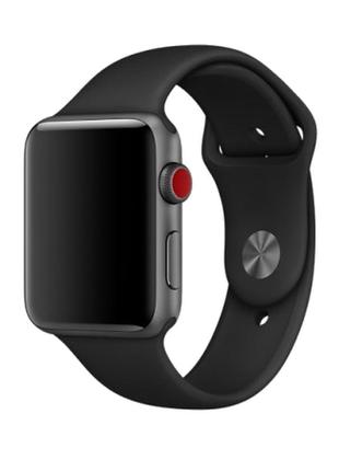 Спортивний ремінець чорного кольору для apple watch 38/40 мм