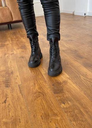 Женские кожаные ботинки, натуральная кожа в черном, беж, капучино цветах, деми и зима, 36-41 размеры4 фото