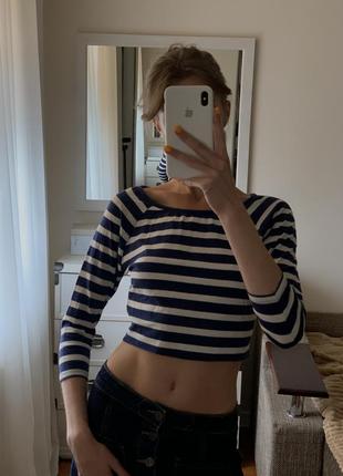 Топ тільняшка синьо-білий