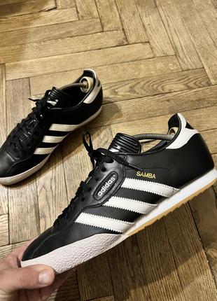 Кроссовки кожа натуральная adidas samba оригинал размер 45 - 46 29,5 см новые