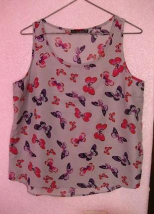 Продам блузку/кофточку/майку atmosphere принт метелики atmosphere