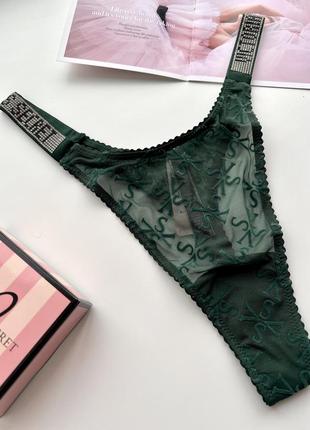 Трусики стрінги з камінчиками victoria's secret