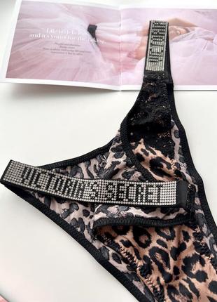 Бразилианы с камушками леопардовые victoria's secret2 фото