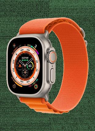 Apple watch ultra gps + cellular 49mm titanium case with orange alpine loop - small (mnha3/mnhh3)1 фото
