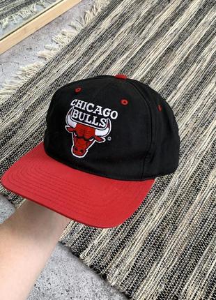 Vintage chicago bulls nba cap винтаж мужская кепка бейсболка черная чикаго буллз баскетбольная