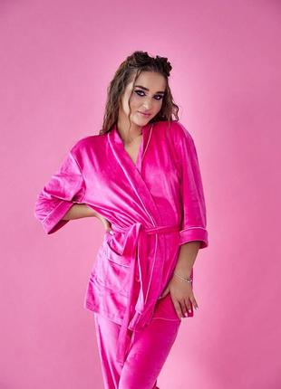 Жіноча піжама велюрова домашній костюм р.s,m,l,xl