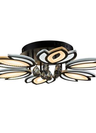 Стельова led люстра, світлодіодний світильник sunlight чорний y1129/6