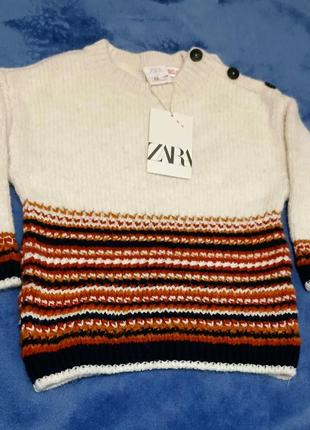 Зимовий светр на дівчинку zara, 4-5 років1 фото