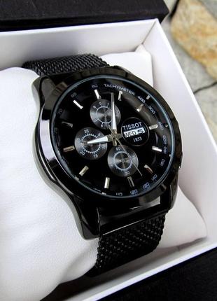 Часы мужские tissot tachymeter кварцевые наручные черные, тиссот5 фото
