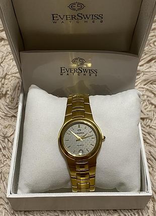 Женские часы everswiss позолота