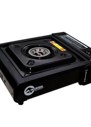 Плита газова портативна intertool — 342 x 275 x 113 мм з адаптером