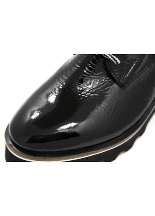 Высокие кожаные лакированные желчи ботинки на шнурках sansibar. 🇩🇪 36-37 размер8 фото