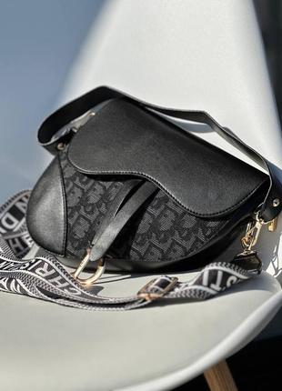 Сумочка dior сідло - в еко шкірі та текстилі.