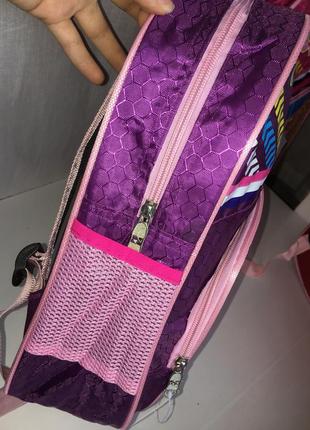 Детский рюкзак сумка портфель школьный для школы в детский сад садик с ярким принтом рисунком аниме мультяшный фиолетовый для девочки девочек2 фото
