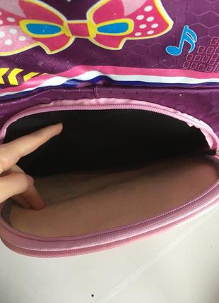 Детский рюкзак сумка портфель школьный для школы в детский сад садик с ярким принтом рисунком аниме мультяшный фиолетовый для девочки девочек7 фото