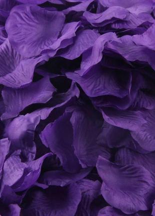 Искусственные лепестки роз фиолетовые 200шт.2 фото
