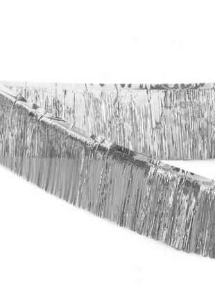 Дощик гірлянда на стіну 29 см на 300 см сріблястий