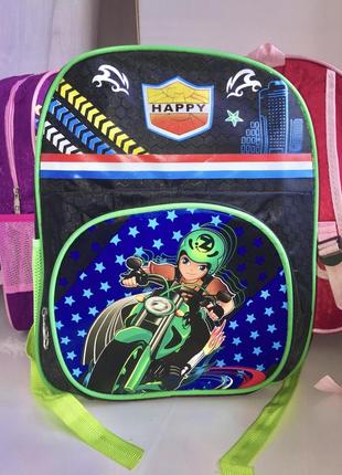 Дитячий рюкзак сумка портфель шкільний для школи в дитячий садок садочок з яскравим принтом малюнком аніме мультяшний чорний для хлопчика хлопчиків1 фото
