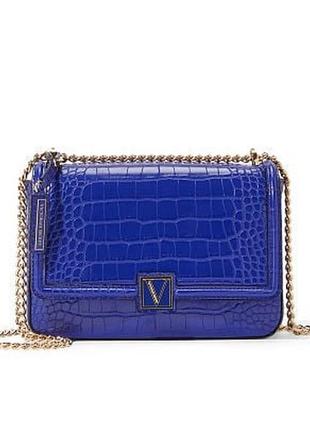 Сумка-крос-боди синяя с the victoria medium shoulder bag