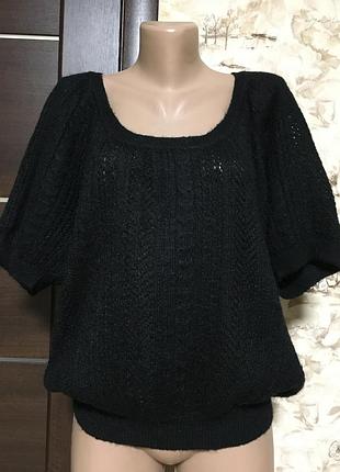 Ажурной вязки блуза,джемпер,реглан,мохер express design studio