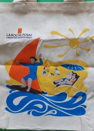 Пляжная сумка laroche-posay - размер 35*30см, текстиль2 фото