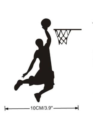 Наклейка на выключатель "баскетболист" - размер стикера 14*11см3 фото