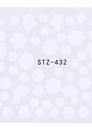 Новорічні наклейки на нігті білі сніжинки - розмір стікера 6*5см, інструкція по застосуванню в описі товару