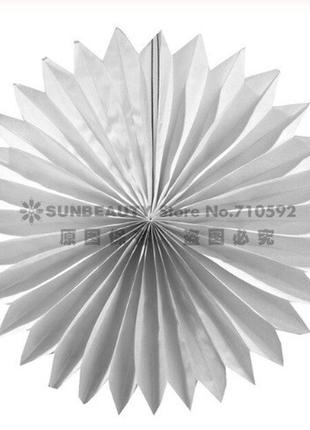 Гирлянда веер белая - диаметр 25см, бумага