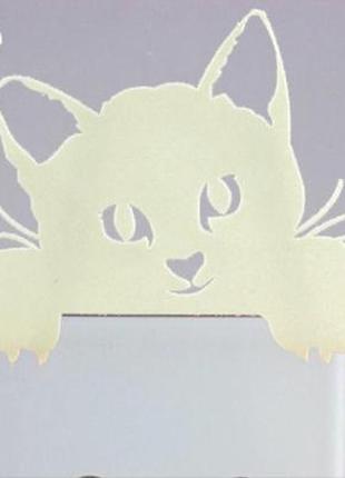 Наклейка "кіт" світиться 9*8см3 фото