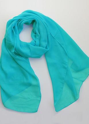 Жіночий шарфик м`ятний - розмір шарфа 140*23см, шифон