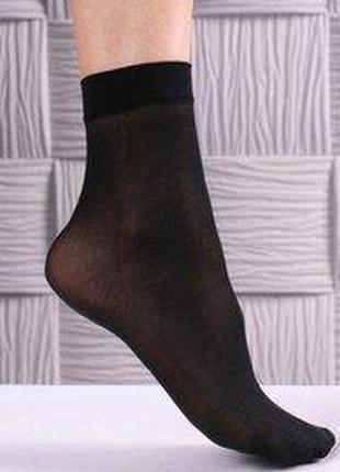 Черные капроновые носки - плотность 40 den1 фото