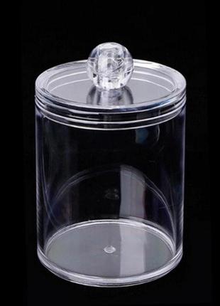 Контейнер для ушных палочек без крышки - диаметр 6,5см, пластик3 фото