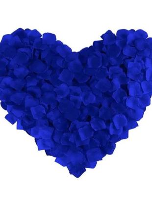 Искусственные лепестки роз декоративные 45 на 40 мм синий