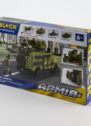 Конструктор армія сбм варта військова техніка 369 дет iblock pl-921-3873 фото