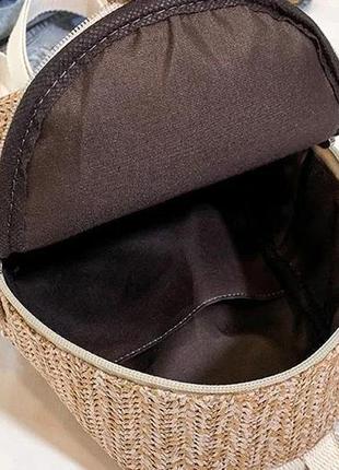 Женский соломеный городской мини рюкзак