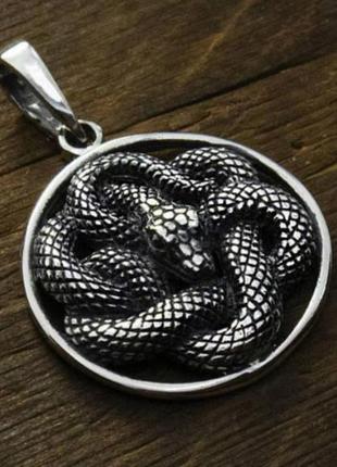 Подвеска серебряная змея1 фото