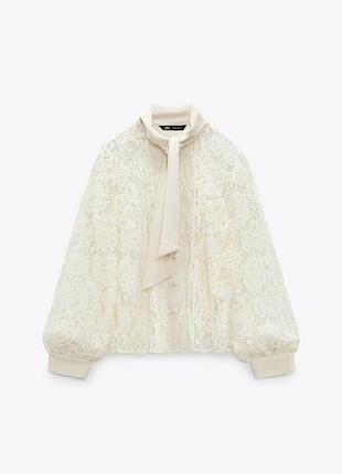 Гипюровая блуза zara