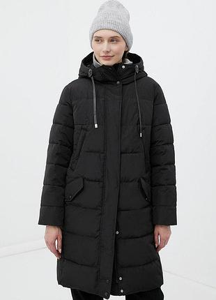 Довга зимова куртка finn flare fwb11068-200 down fill чорна s