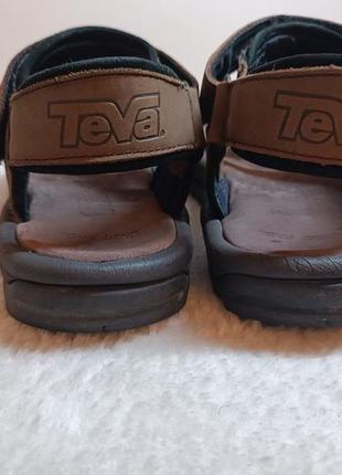 Сандалии босоножки мужские кожаные трекинговые teva brown leather6 фото