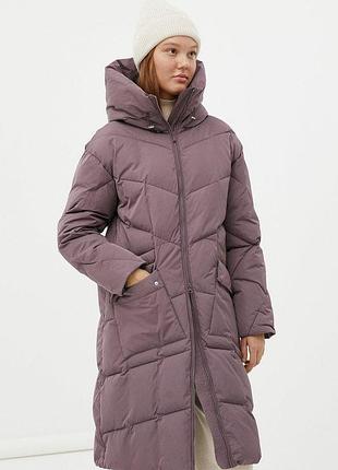 Довга жіноча зимова куртка oversize finn flare fwb110138-831 темно-рожевий xl