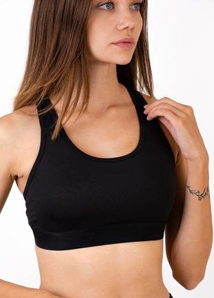 Топ спортивный для фитнеса и бега женский actix athletic bra black, чёрный xs