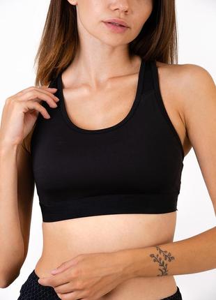 Топ спортивний жіночий для фітнесу та бігу actix athletic bra black, чорний xs2 фото