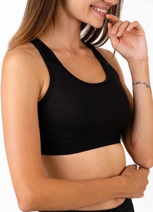 Топ спортивний жіночий для фітнесу та бігу actix athletic bra black, чорний xs3 фото