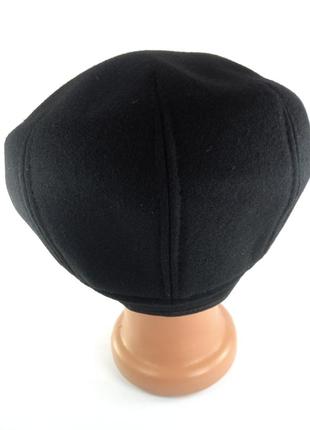 Кепка реглан мужская кашемировая теплая зимние кепки с ушами осенние черный размер 56 57 58 59-603 фото