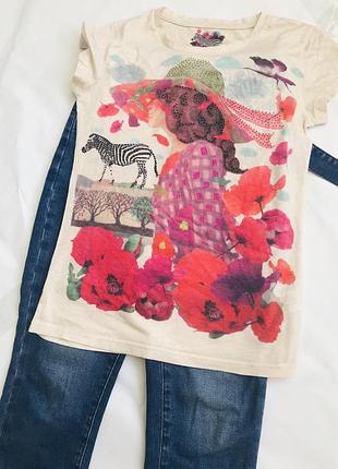 Якісна коттоновая футболку, футболка з маками