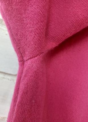 Кашемировый свитер с коротким рукавом в цвете молодого вина6 фото