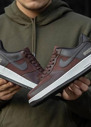 Nike air force 1 low gore-tex brown, кроссовки мужские найк гор текс, кроссовки мужские весна-осень, кроссовки мужские найк демисезонные