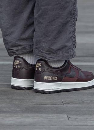 Nike air force 1 low gore-tex brown, кроссовки мужские найк гор текс, кроссовки мужские весна-осень, кроссовки мужские найк демисезонные10 фото