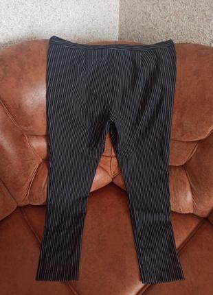 Брюки в полоску, брюки с замочками, стрейчовые брюки большого размера5 фото
