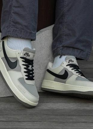 🍁nike air force 1 low gore-tex beige grey🍁 кроссовки найк гор текс мужские, кроссовки мужественные весна-осень найк, кроссовки мужские8 фото